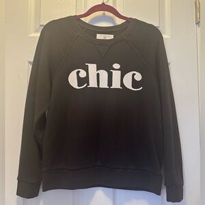 Anthropologie x Sol Angeles “Chic” Sweatshirt. Dark Grey, S, great condition